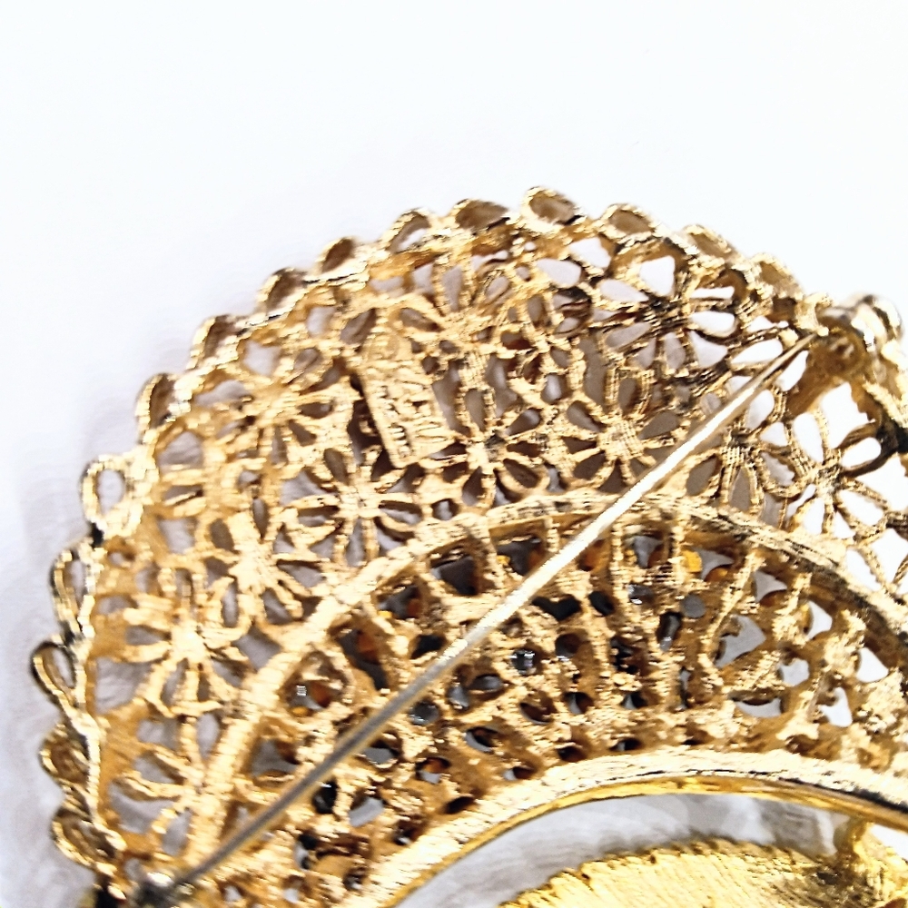Vintage Jewelry Lot Of 2 Brooches Pins - Picture 3 of 5